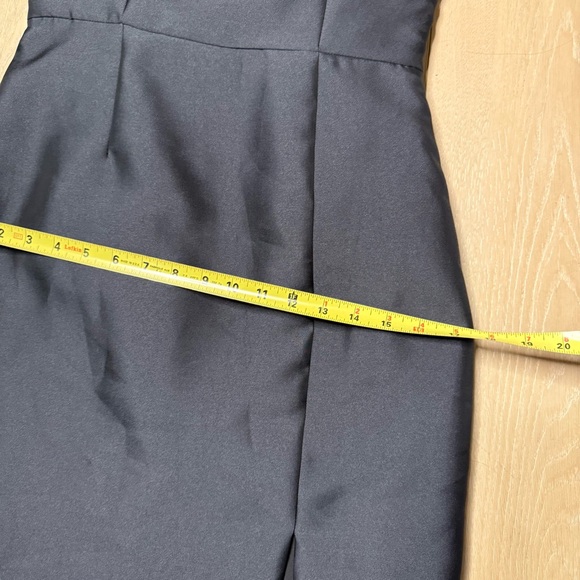 Hutch NWT Anthropologie Slim Bow-Back Mini Black Strapless Slit Dress Sz 4 *READ - Picture 8 of 13